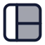 Layout icon with duotone standard style