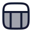 Layout icon with duotone rounded style