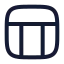 Layout icon with stroke rounded style