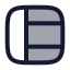 Layout icon with duotone rounded style
