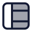 Layout icon with duotone standard style
