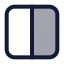 Layoutcolumn icon with duotone standard style