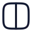 Layoutcolumn icon with stroke rounded style