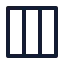 Layoutcolumn icon with stroke sharp style