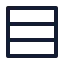 Layoutrow icon with stroke sharp style