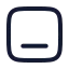 Layoutalignbottom icon with stroke rounded style