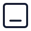 Layoutalignbottom icon with stroke standard style