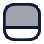 Layoutbottom icon with duotone rounded style