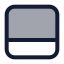 Layoutbottom icon with duotone standard style