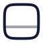 Layoutbottom icon with twotone rounded style