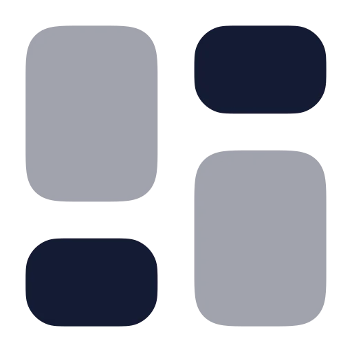 Layout Dashboard Icon in Bulk Rounded style