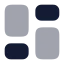 Layoutdashboard icon with bulk rounded style