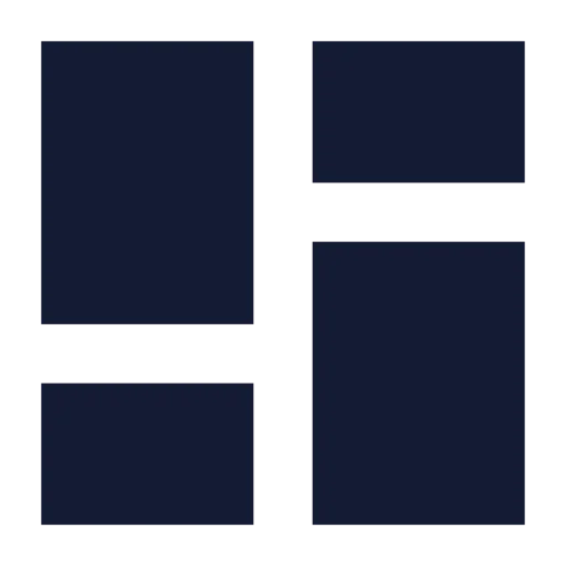 Layout Dashboard Icon in Solid Sharp style