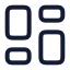 Layoutdashboard icon with stroke rounded style