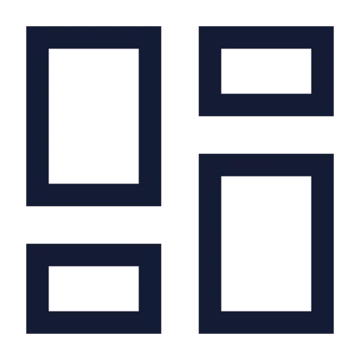 Layout Dashboard Icon in Stroke Sharp style