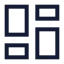 Layoutdashboard icon with stroke sharp style