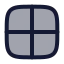 Layoutgrid icon with duotone rounded style