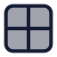 Layoutgrid icon with duotone standard style
