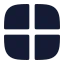 Layoutgrid icon with solid rounded style