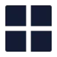 Layoutgrid icon with solid sharp style