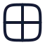 Layoutgrid icon with stroke rounded style