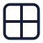 Layoutgrid icon with stroke standard style