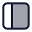 Layoutleft icon with duotone standard style