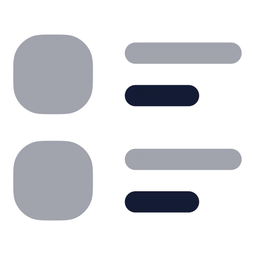 Layout List Icon in Bulk Rounded style