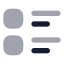 Layoutlist icon with bulk rounded style