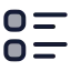 Layoutlist icon with duotone rounded style