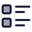 Layoutlist icon with duotone standard style