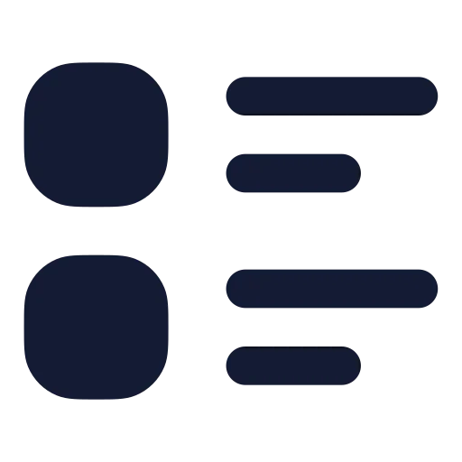 Layout List Icon in Solid Rounded style