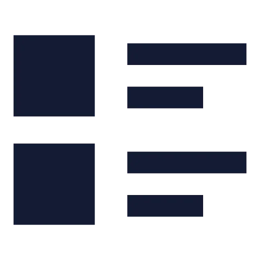 Layout List Icon in Solid Sharp style
