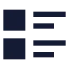 Layoutlist icon with solid sharp style