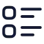 Layoutlist icon with stroke rounded style