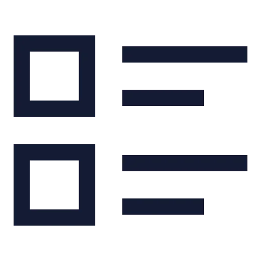 Layout List Icon in Stroke Sharp style