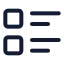 Layoutlist icon with stroke standard style