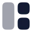 Layoutpanelleft icon with bulk rounded style