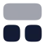 Layoutpaneltop icon with bulk rounded style