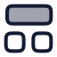 Layoutpaneltop icon with duotone rounded style