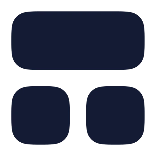 Layout Panel Top Icon in Solid Rounded style