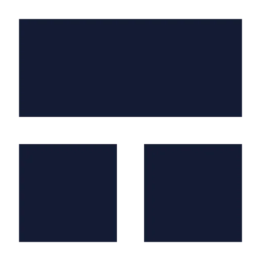 Layout Panel Top Icon in Solid Sharp style