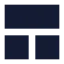 Layoutpaneltop icon with solid sharp style