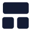 Layoutpaneltop icon with solid standard style