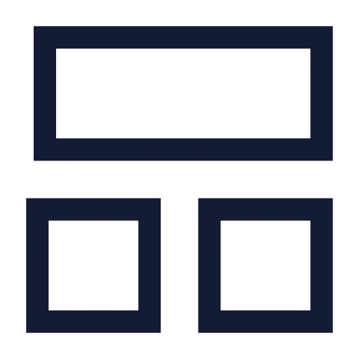 Layout Panel Top Icon in Stroke Sharp style
