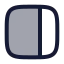 Layoutright icon with duotone rounded style