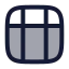 Layouttable icon with duotone rounded style
