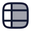 Layouttable icon with duotone rounded style