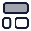 Layouttemplate icon with duotone rounded style