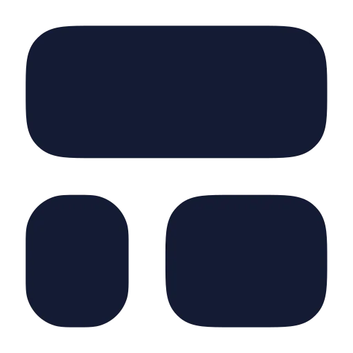 Layout Template Icon in Solid Rounded style